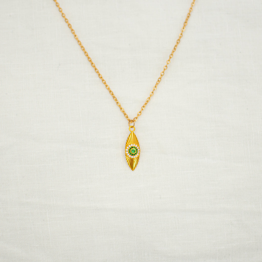 Necklace LUCKY CHARM green