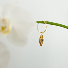 Load image into Gallery viewer, Hoop LUCKY CHARM green