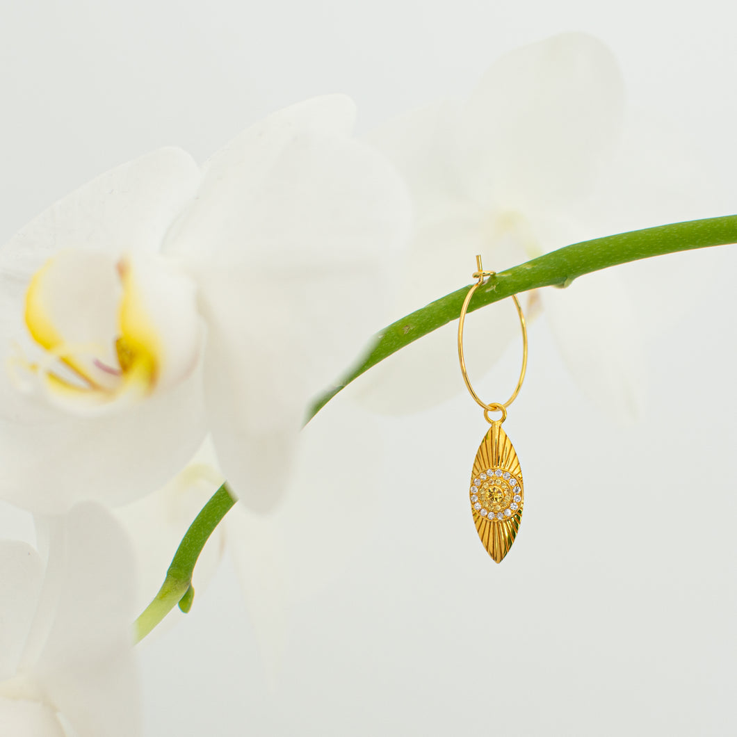 Hoop LUCKY CHARM yellow